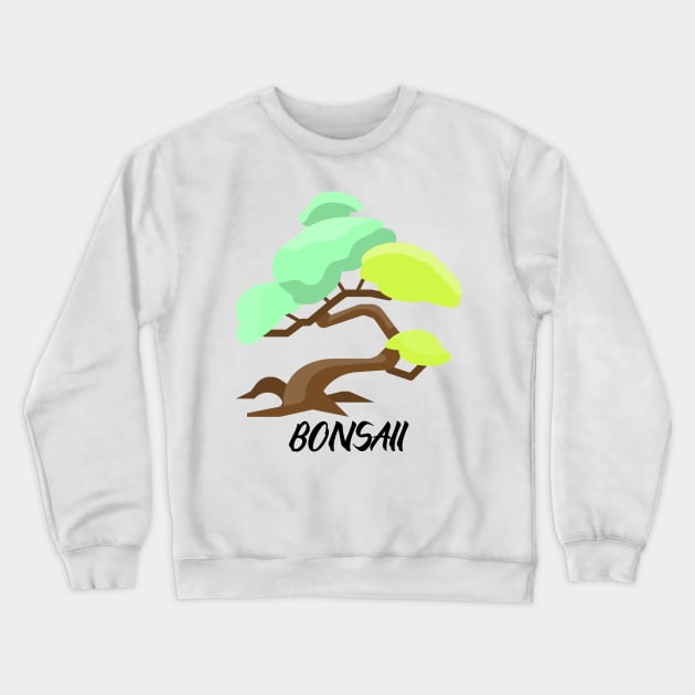 Bonsai Tree Green Peace Enviroment Crewneck Sweatshirt by ToddHeal